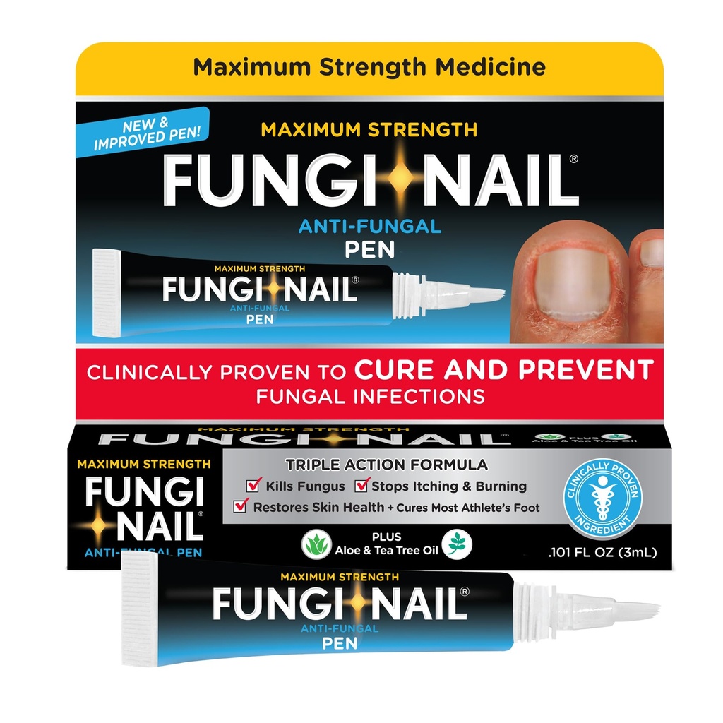 Fungi-Nail Applicator Pen Anti-Fungal Solution, σκοτώνει Fungus που μπορεί να οδηγήσει σε Nail & Athlete’s Foot με Tolnaftate & κλινικά αποδεικνύεται να θεραπεύσει και να αποτρέψει μυκητιασικές λοιμώξεις, 0.101 Fl Oz (πακέτο του 1)
