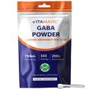 Vitamatic Gamma Aminobutyric Acid Powder 750 mg ανά Σερβίρισμα - 250 γραμμάρια - Επίσης ονομάζεται GABA - 333 Σερβίρεις