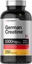 Horbaach German Creatine Monohydrate | 5000mg | 250 Powder Capsules | Non-GMO & Gluten Free Supplement
