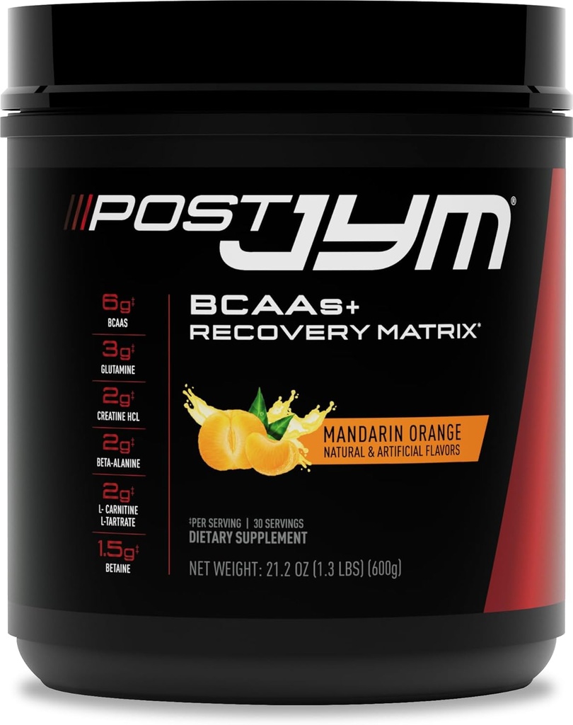 JYM Supplement Science Post JYM Active Matrix Mandarin Orange Amino Recovery Powder Pure Creatine HCL, BCAA’s, Glutamine, Carnitine, Betaine, Taurine για δύναμη, επισκευή, απόδοση 30 εξυπηρετήσεις