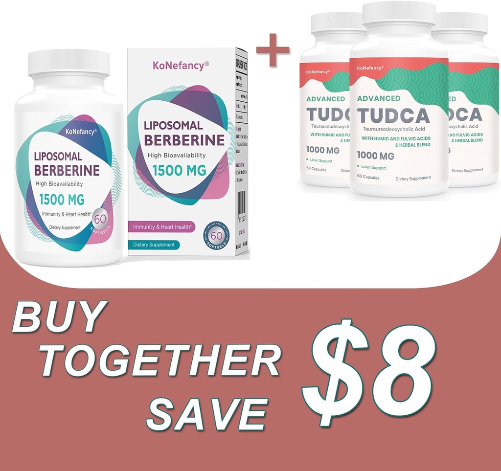 Βελτιστοποιήστε την υγεία σας με το TudCA Complex 3Pack και Liposomal Berberine 1500mg Bundle