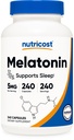 Nutricost Melatonin 5mg, 240 Capsules - 5mg Per Serving, Non-GMO, Gluten Free