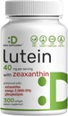 Lutein and Zeaxanthin Supplements, 40mg Per Serving, 300 Softgels