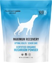Om Mushroom Matrix Maximum Recovery Mushroom Pet συμπλήρωμα σκόνης, υποστηρίζει την άριστη υγεία & φροντίδα ηλικιωμένων για σκύλους & γάτες, 200 γραμμάρια, 7.1 oz