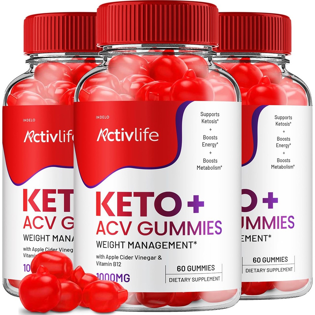 ActivLife Keto ACV Gummies - Ενεργός ζωή Keto Apple Cinegar Gummies, ActivLife Keto + ACV Weight Management Gummies ActiveLife Advanced 1000mg Formula (3 Pack - 180 Gummies)