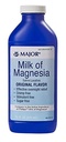 MAJOR Milk of Magnesia Saline Laxative - Original Flavor - Effective Overnight Relief - Stimulant-Free, Sugar-Free - 16 Fl Oz
