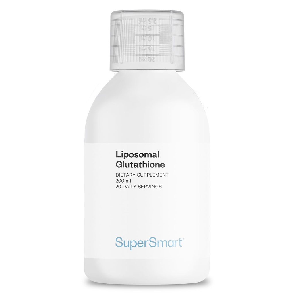 Supersmart - Liposomal Glutathione Liquid 900mg ανά ημέρα (Υψηλή Ικανότητα) - Υψηλή Βιοδιαθέσιμη μορφή γλουταθειόνης - Ενισχυμένο Αντιοξειδωτικό με Βιταμίνη C 