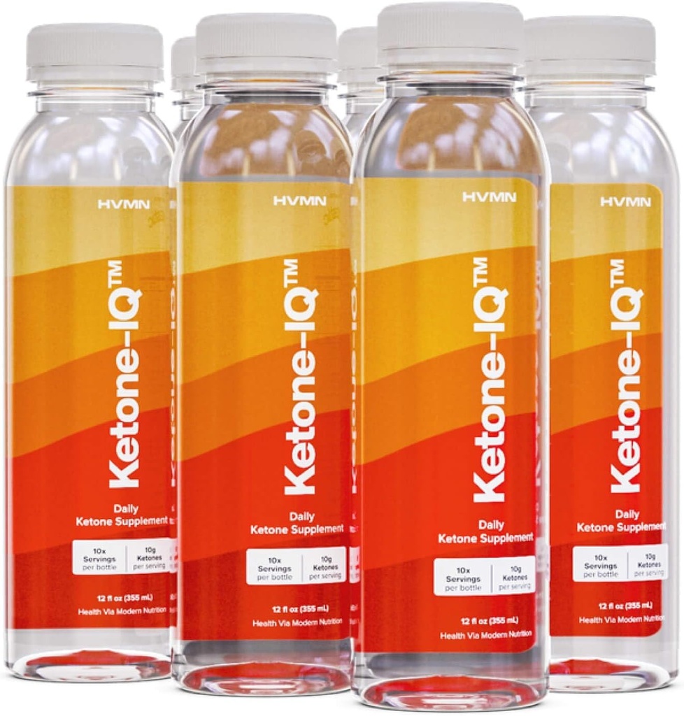 Ketone-IQ - Πάρτε τα καύσιμα σας από Ketones. Χωρίς ζάχαρη, χωρίς αλάτι, χωρίς καφεΐνη. 60 Εξυπηρετήσεις Πόσιμων Κετόνων σε Αυξημένα επίπεδα Κετόνης. Νέα & βελτιωμένη διαμόρφωση! (6 ct)