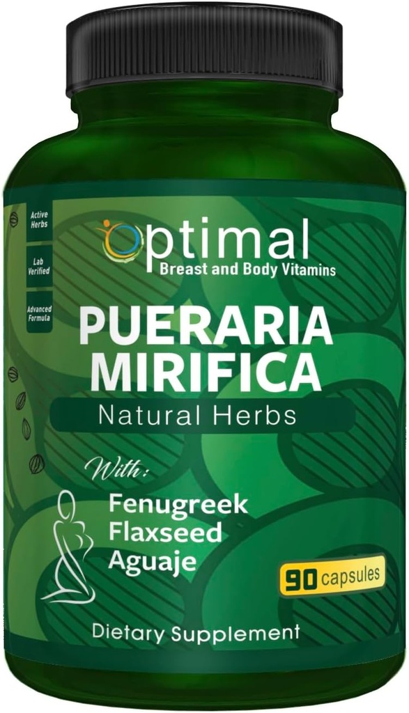 Pueraria Mirifica με Fenugreek, Flaxseed και Aguaje- Complex για γυναίκες. Ισορροπία & Αποκατάσταση. Πολύ συμπυκνωμένη ανάμειξη. Χωρίς γαλακτοκομικά, Χωρίς σόγια - 90 κάψουλες