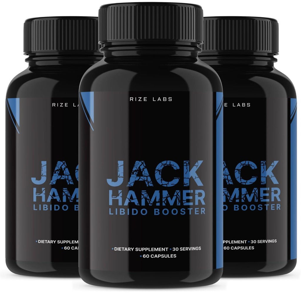 rize labs - Jack Hammer Libido Booster συμπλήρωμα για τους άνδρες, ισχυρή όλα φυσική φόρμουλα για να βελτιώσει την απόδοση (180 κάψουλες)