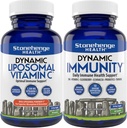 Stonehenge Health Dynamic Liposomal Vitamin C + Dynamic Immunity Bundle Supplements to Support Immune System, Collagen Synthesis, and Brain Health