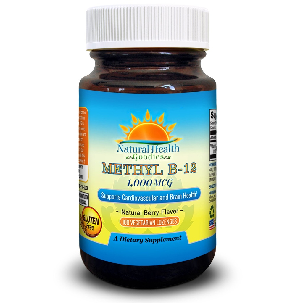 Βιταμίνη Β12 Methylcobalamin 1000 mcg Vegan Υπογλώσσια Μασώμενα Λοζάνια