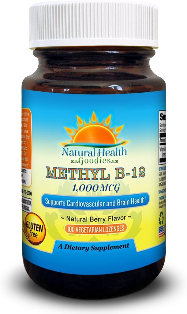 Vitamin B12 Methylcobalamin 1000 mcg Vegan Sublingual Chewable Lozenges