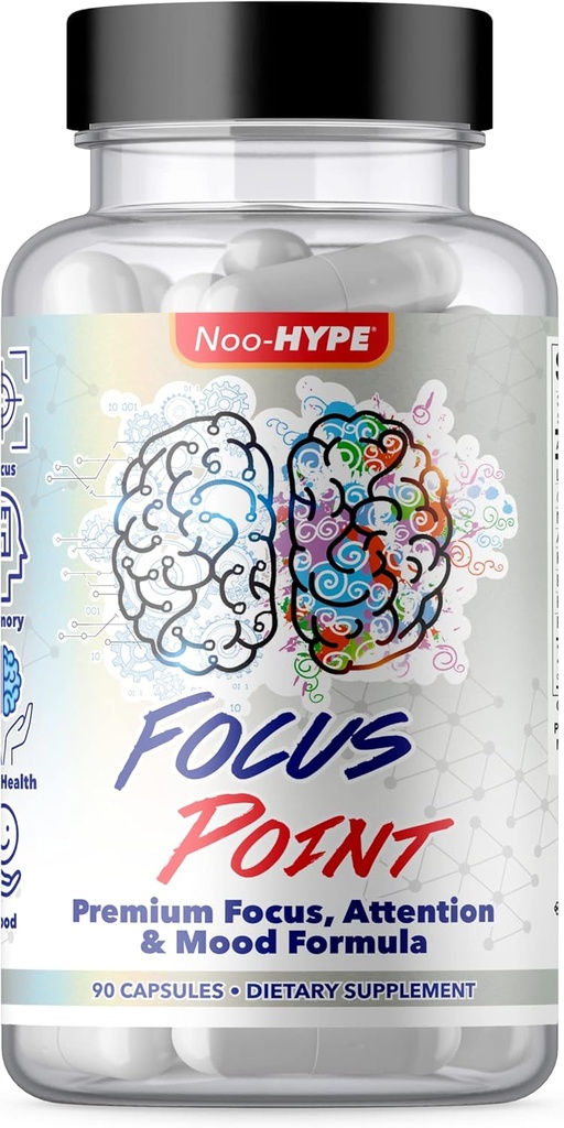 Focus Point - Premium Non-Stimulant Focus, Attention and Mood Support