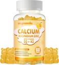 Ασβέστιο Μαγνήσιο Ψευδάργυρος Gummies με βιταμίνη D3 & K2 - Υψηλή ισχύς ενισχυμένη απορρόφηση -60 Orange Gummies Γεύση