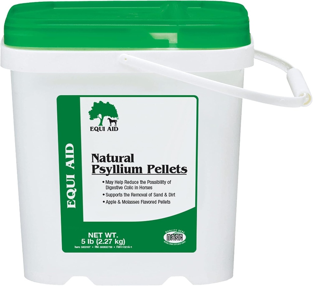 Farnam Equi Aid Natural Horse Psyllium Pellets συμπλήρωμα για τα άλογα, υποστηρίζει απομάκρυνση άμμου & βρωμιάς από το Ventral Colon, 5 Λίρες, 16 Scoops