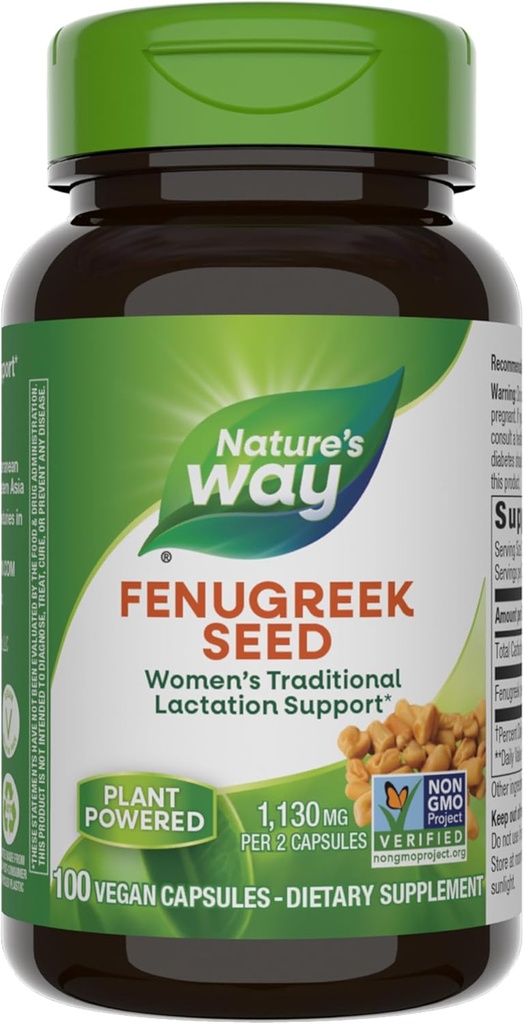 Nature's Way Fenugreek Seed, 610mg 100 Capsules