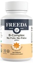 Freeda Vitamin B Complex No Follic No PABA - Super B Complex Kosher Vitamin Supplement with Vitamin B1 Vitamin B2 Vitamin B3 Vitamin B5 Vitamin B6 Vitamin B12 - Vit B Complex B for Women & Men (100 Ct)