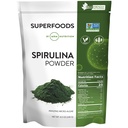 MRM Organic Spirulina Powder - for Women & Men - Pure Green Algae Superfood with Natural Plant Protein, Vitamins, Minerals, and Healthy Antioxidants-Vegan, Free of Additives & Gluten - 40 Servings