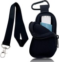 Θήκη ταξιδίου Neoprene για τον αναπνευστήρα άσθματος, Handy Mini Bag για τον αναπνευστήρα για όλες τις ηλικίες, Inhaler δεν περιλαμβάνονται (μαύρο)