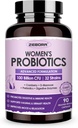 ZEBORA Probiotics for Women Digestive Health with Enzymes & Prebiotics 100 Billion CFUs| Vaginal Probiotics with D Mannose & Cranberry | Urinary Tract Health | Immune Support, 90 Capsules
