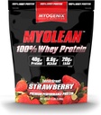 Myogenix Myolean – 100% Whey Protein Powder – 40g Protein per Serving – Low Carb – Ιδανικό για smoothies, Meal Replacement Shakes, Pre Processout & Post Workout Shakes – Φράουλα (5lbs)