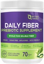 NATURE TARGET Daily Fiber Supplement - Soluble Prebiotic Fiber Powder for Gut Health, Whole Food High Fiber for Digestive Health & Regularity, Unflavoured, Gluten & Sugar Free, Keto - 70 Σερβιρίσματα