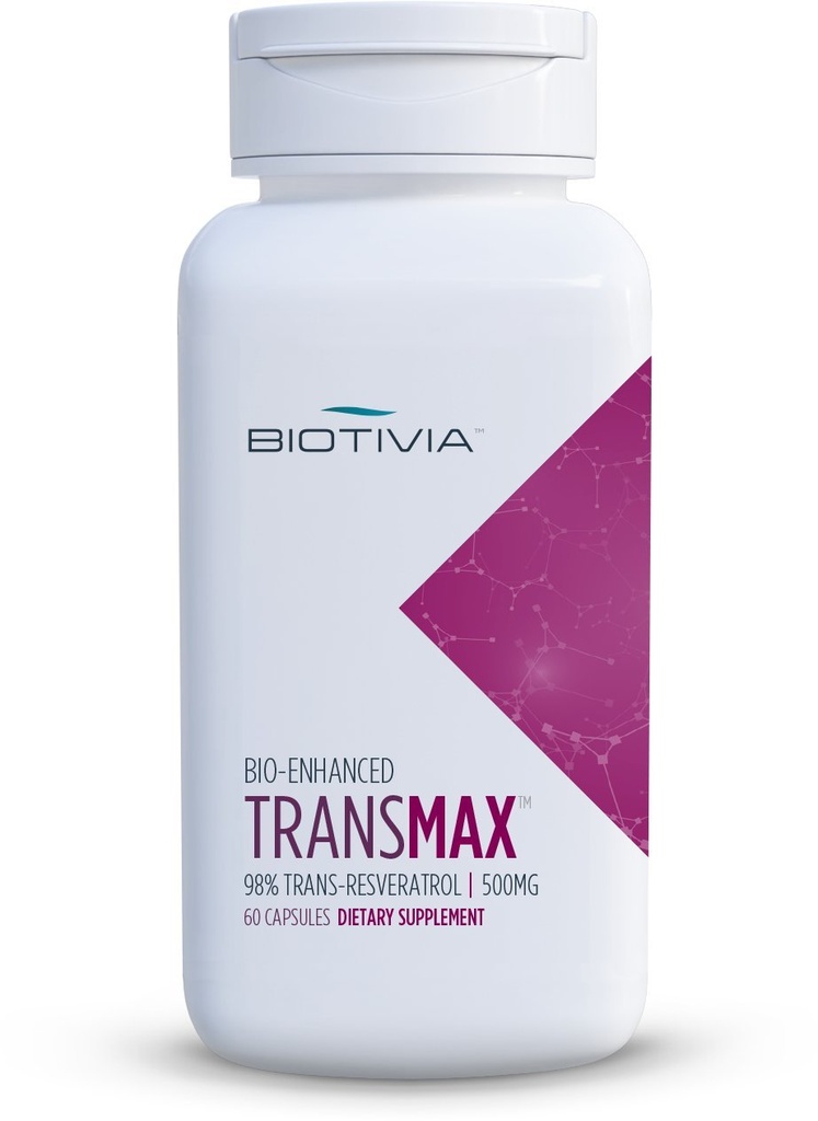 Transmax 1000mg 98% Trans-resveratrol + Polydatin + Piperine for Increased Bio-Availability. No Artificial Fillers or Additives. 60x500mg Vegan Capsules