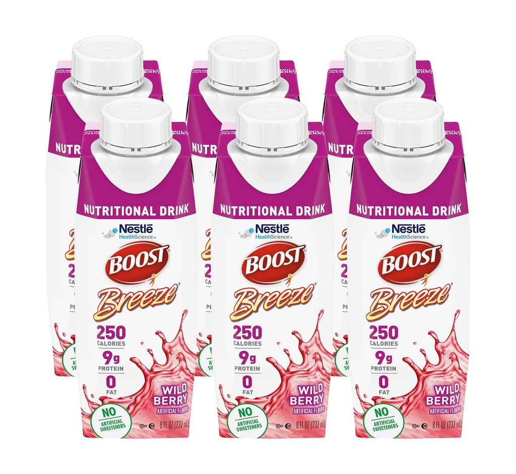 Boost Breeze Διατροφικό ποτό Wildberry, 8 fl Oz (πακέτο των 6)