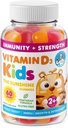 Βιταμίνη D3 Gummies για Παιδιά & Ενήλικες 2000 IU - Υψηλής Απορρόφησης Βιταμίνη D Παιδιά Gummies Συμπληρώματα - Χορτοφαγική, Ανοσολογική Υποστήριξη D3 για Ενήλικες & Παιδιά (60 Count)