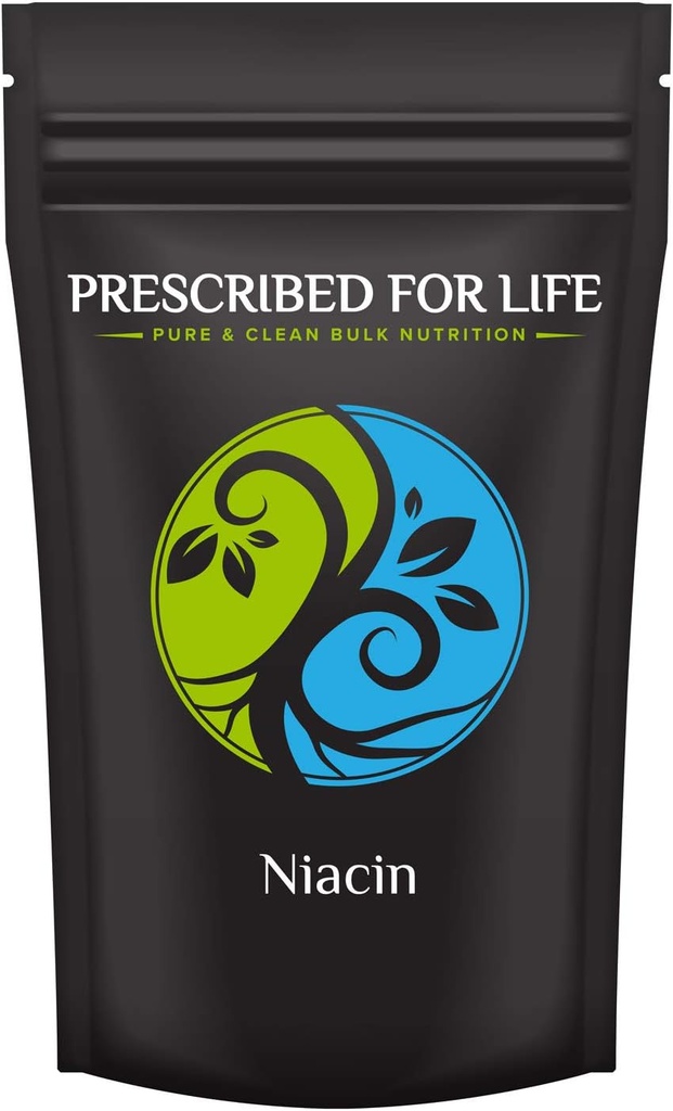 Prescribed For Life Niacin Powder | Vitamin B3 for Skin Health and Digestive Support | Vegan, Gluten Free, Non GMO | Nicotinic Acid Powder (10 kg / 22 lb)