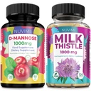 D Mannose 1000 mg & Milk Thistle 1000 mg 120 Capsules Each