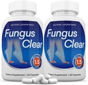 Justified Laboratories (2 Pack) Fungus Clear 1.5 Billion CFU Probiotic Pills 120 Capsules