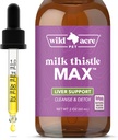 Wild Acre Milk Thittle for Dogs - Max δύναμη Ηπατική υποστήριξη, καθαρισμού & Detox - Φυσικό άρωμα μπέικον - Απλά Προσθήκη στο φαγητό - Picky κουτάβι Εγκεκριμένο, 2 oz (60mL)