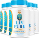(5 Pack) Liv Pure, Liv Pure Reviews, Liv Pure Pills, Liv Pure Pills Κριτικές, Livpure, Liv Pure Capses Liver, LivPure Pill Τώρα σε κάψουλες, 300 κάψουλες για 150 ημέρες.