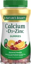 Ασβέστιο & Βιταμίνη D Gummies by Nature's Bounty, Immune Support & Bone Health, 500mg Calcium & 1000 IU Βιταμίνη D3, Fruit Flavor, 70 Count