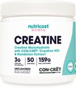 Nutricost Creatine Monohydrate Κόνις για γυναίκες, Μικρονωμένα, Άγευστα, 50 Μερίδες - Χορτοφαγικά, Μη ΓΤΟ, Χωρίς Γλουτένη