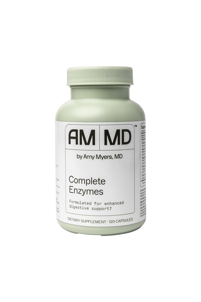 Amy Myers MD Complete Enzymes - Gut Care & Digestive Health Support Supplement - Καθημερινή Υγιεινή Μικροβιομετρική Υποστήριξη Συμπλήρωμα Διατροφής - 120 Κάψουλες