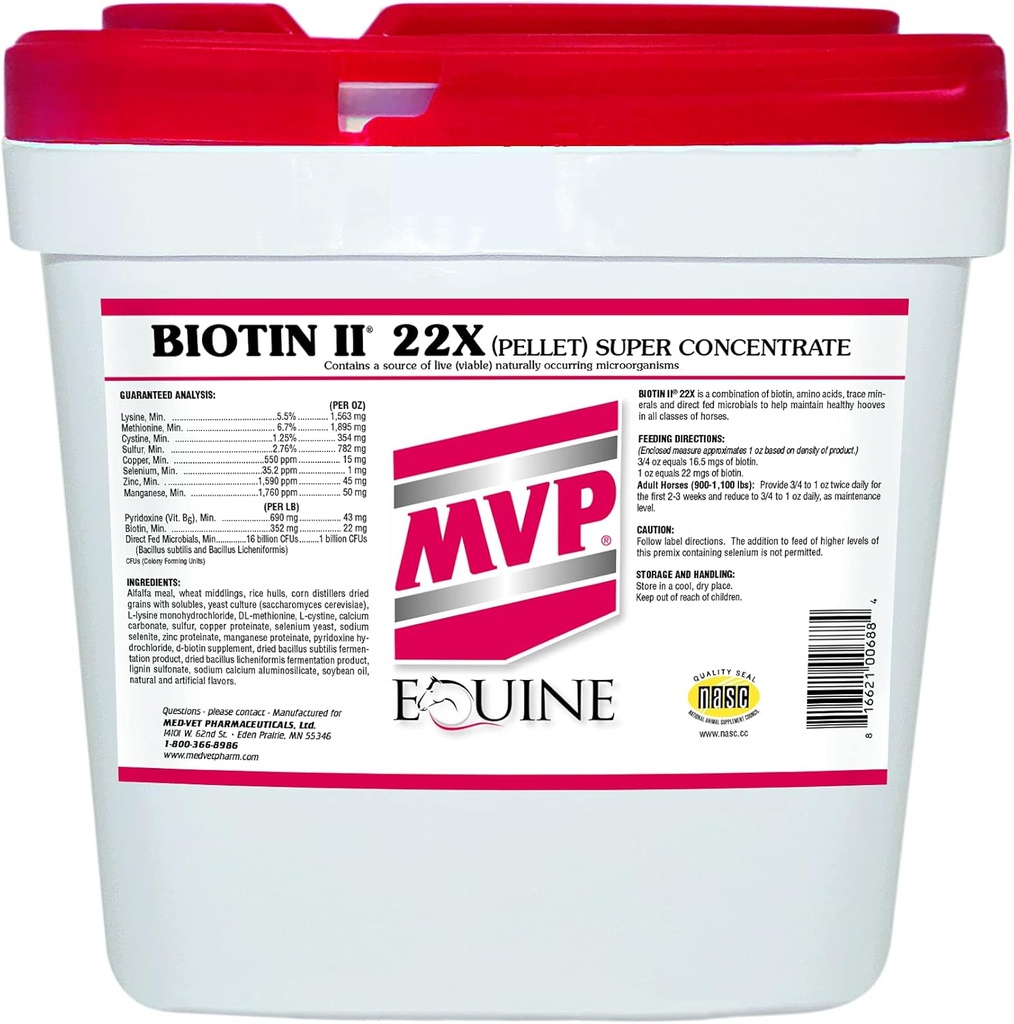 Biotin II 22X (35lb) συμπλήρωμα Hoof για τα άλογα