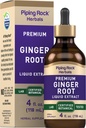 Piping Rock Ginger Extract Liquid Drops | 4 fl oz | Premium Tincture Supplement | Zingiber Officinale Root | Vegetarian, Non-GMO, Gluten Free