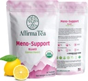 Meno-Support BloatX Organic Menopause Relief: Balances & Supports Hot Flashes, Hormones, Moods Swings, Night Sweats, & Bloating with Black Cohosh, Red Clover & Dong Quai. Natural Fresh Lemon Flavor.