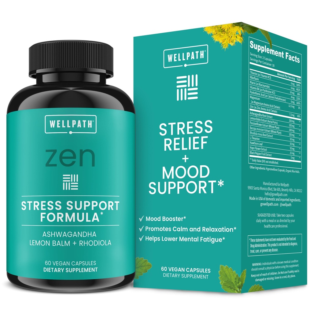 WellPath Zen Strress Relief Supplement + Υποστήριξη Mood 