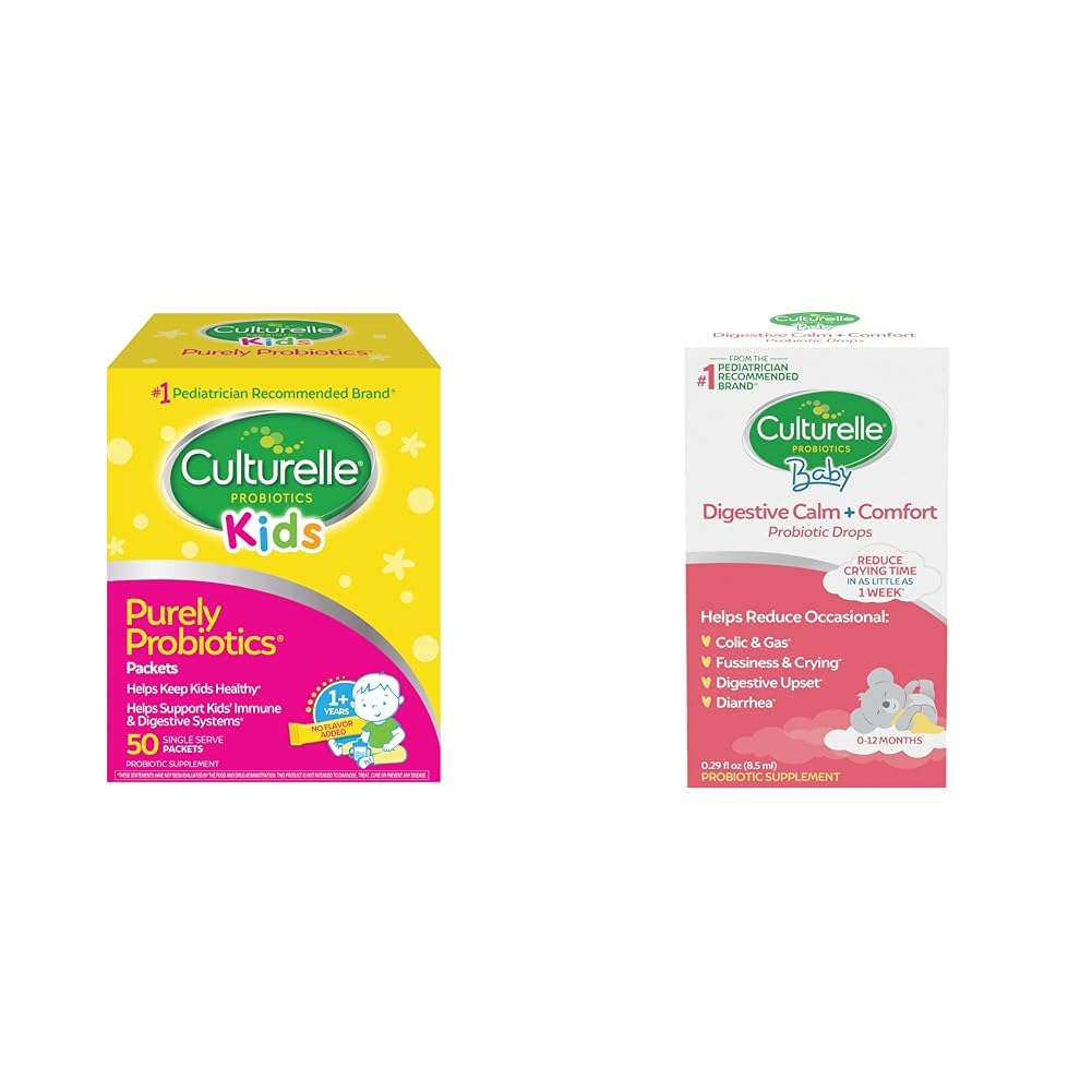 Culturelle παιδιά προβιοτικά για ανοσοκατασταλτική & Digestive υποστήριξη, 50 Count & Baby Calm & Comfort σταγόνες 0-12 μήνες, 0.29 ουγγιά