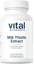 Vital Nutrients Milk Thistle Extract 250mg | Vegan Milk Thistle Supplement for Liver Function & Detox | Antioxidant Support for Glutathione Production | Gluten, Dairy, Soy Free | Non-GMO | 60 Capsules