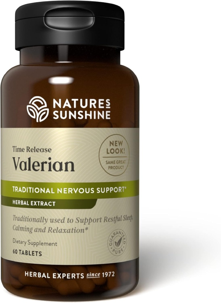 Nature's Sunshine Valerian Root Extract Time Release, 60 κάψουλες 