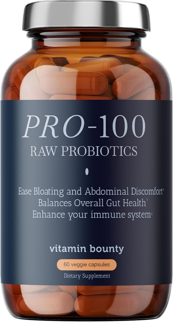 Vitamin Bounty Pro-100 Probiotic 100 Billion CFU - 13 Strains for Digestive Health & Immune Support - High Potency Probiotics for Women & Men - Καθυστερημένες κάψουλες απελευθέρωσης για την υγεία των ούρων - 60 Count