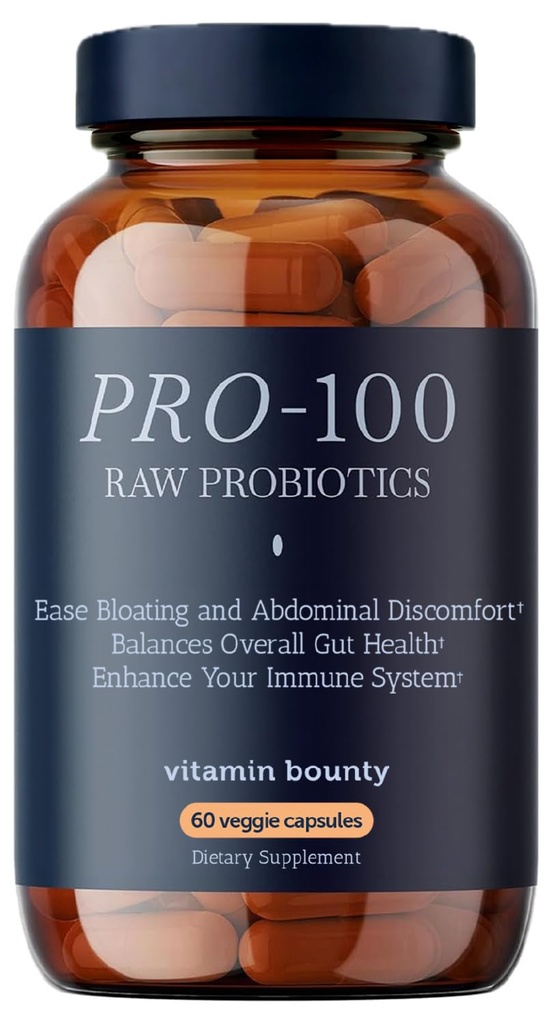 Vitamin Bounty Pro-100 Probiotic 100 Billion CFU - 13 Strains for Digestive Health & Immune Support - High Potency Probiotics for Women & Men - Καθυστερημένες κάψουλες απελευθέρωσης για την υγεία των ούρων - 60 Count