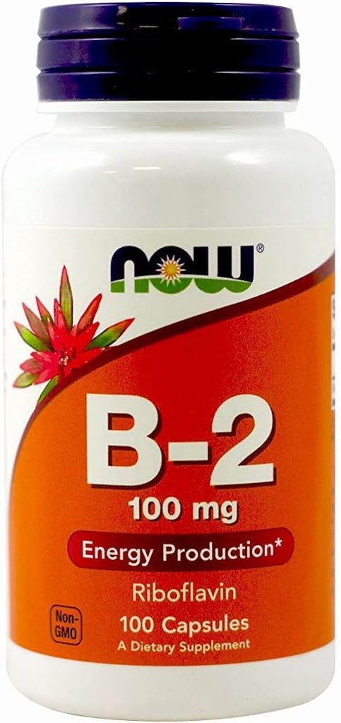 NOW Τρόφιμα Βιταμίνη B-2 100 mg Caps, 2 pk