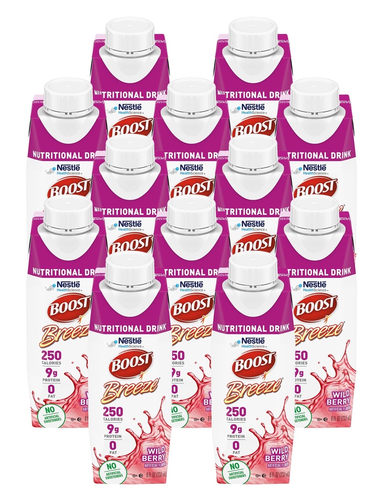 Boost Breeze Διατροφικό ποτό Wildberry, 8 fl Oz (πακέτο των 12)
