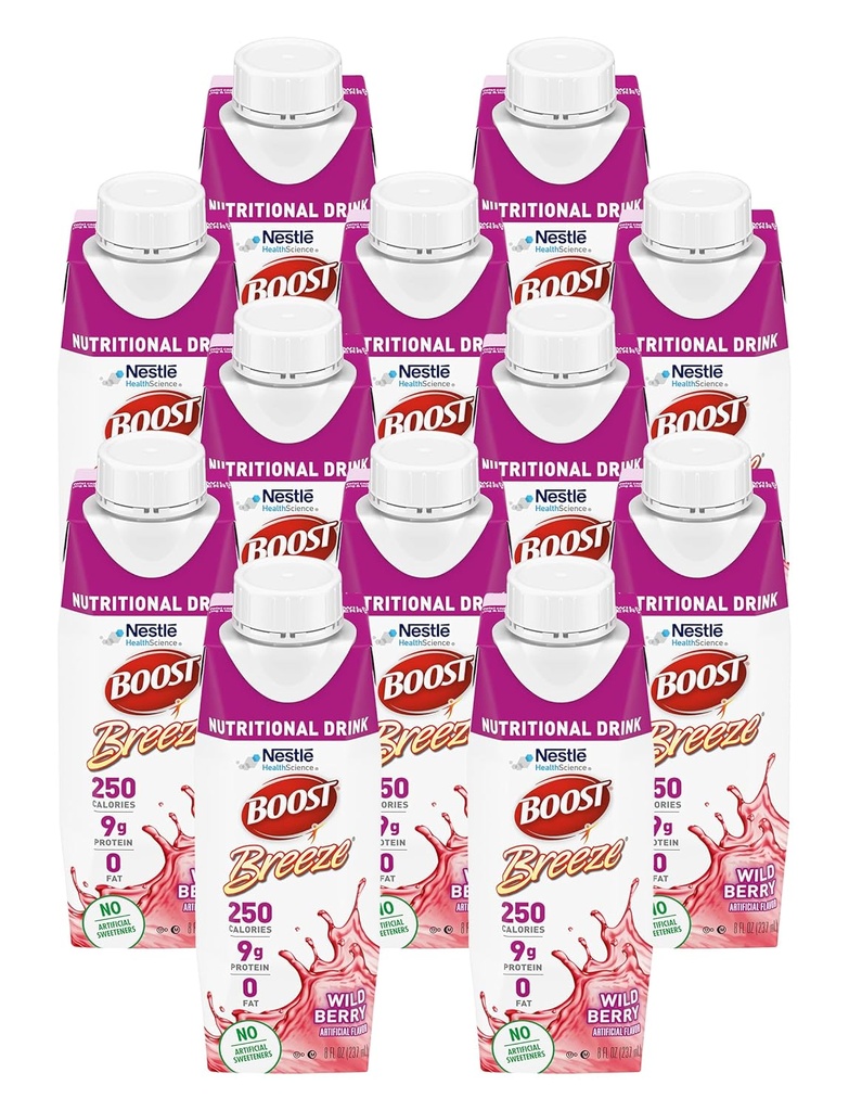 Boost Breeze Διατροφικό ποτό Wildberry, 8 fl Oz (πακέτο των 12)